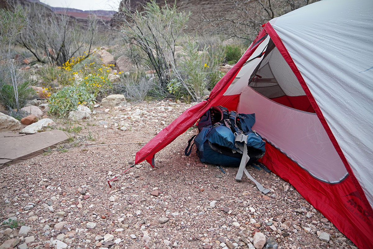 MSR Hubba Hubba NX freestanding backpacking tent (vestibule)